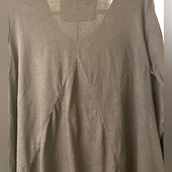 Pleats Collection Cotton Blend Black Long-sleeve Top - Picture 4 of 5